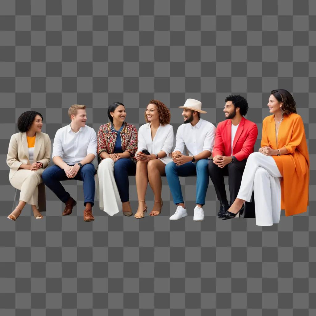 Diverse group of people sitting together