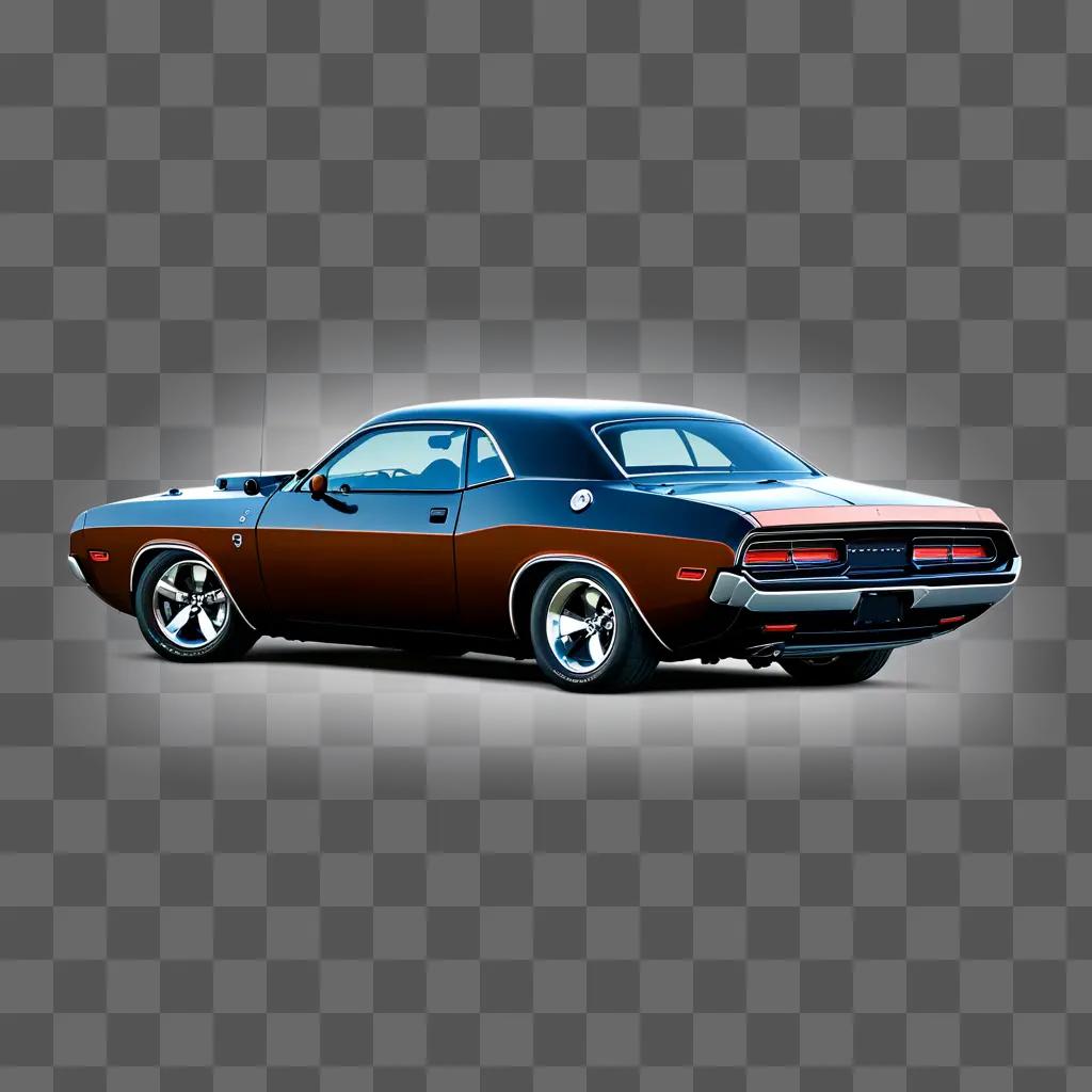 Dodge Challenger car in black and brown color