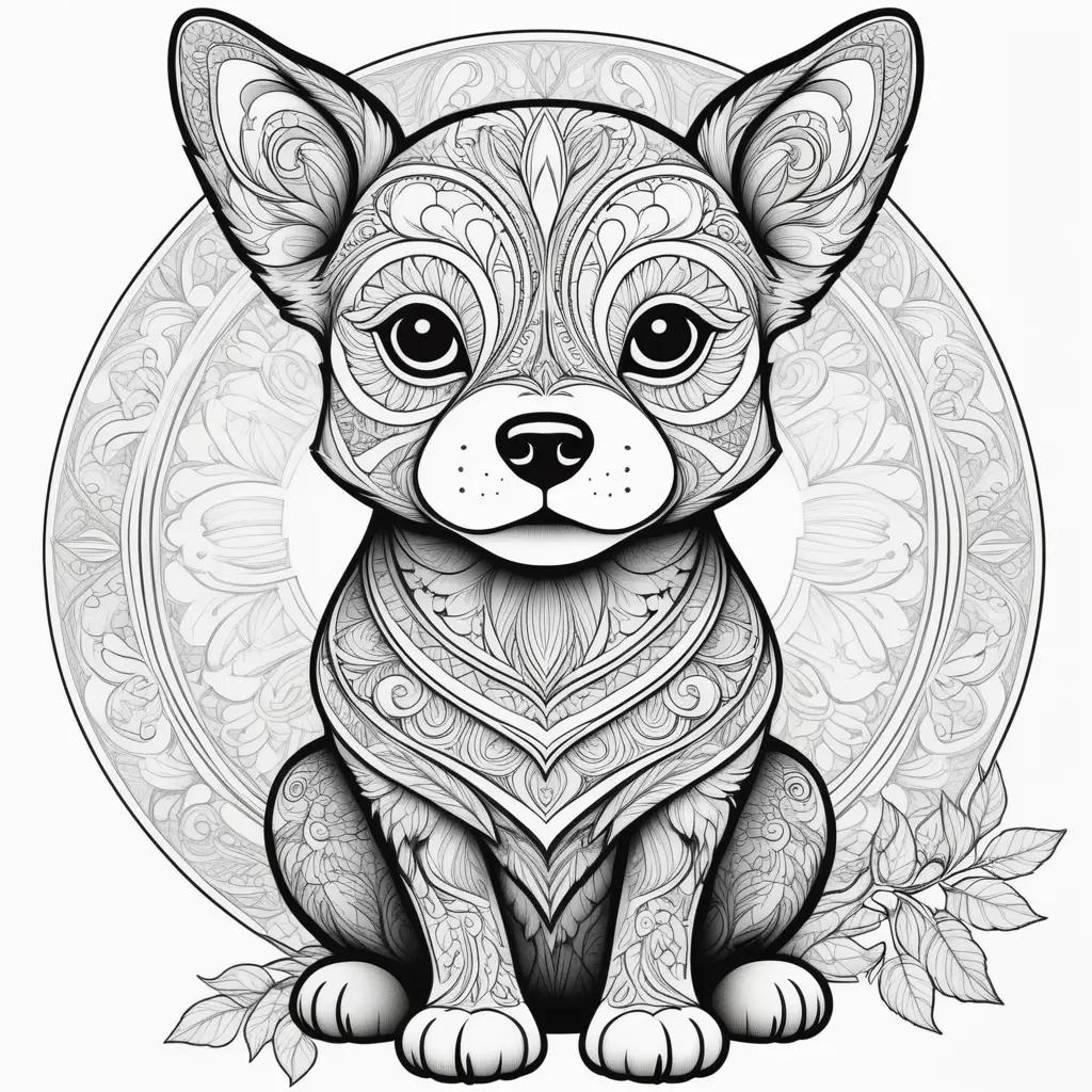 Dog Coloring Pages: A Cute Coloring Book for Kids