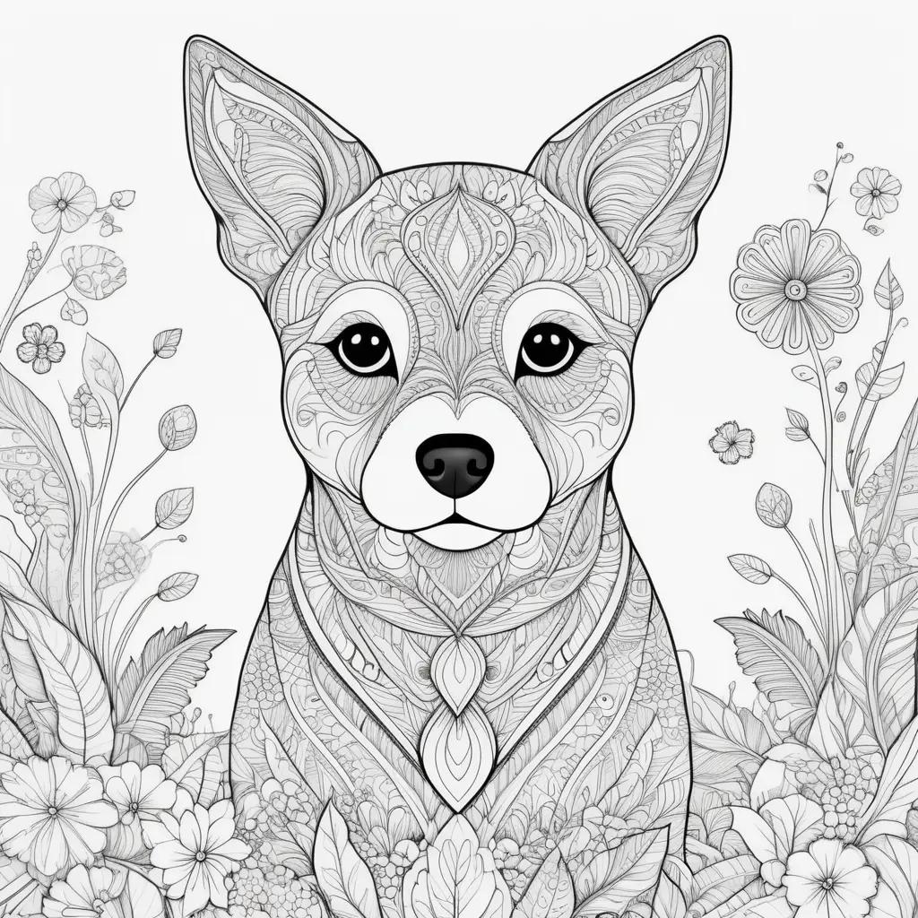 Dog Coloring Pages Featuring A Beautifully Designed Dog