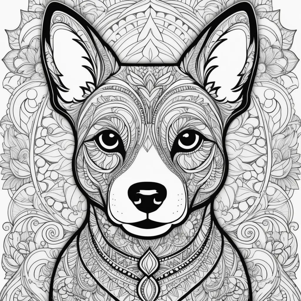 Dog man coloring pages with black and white coloring