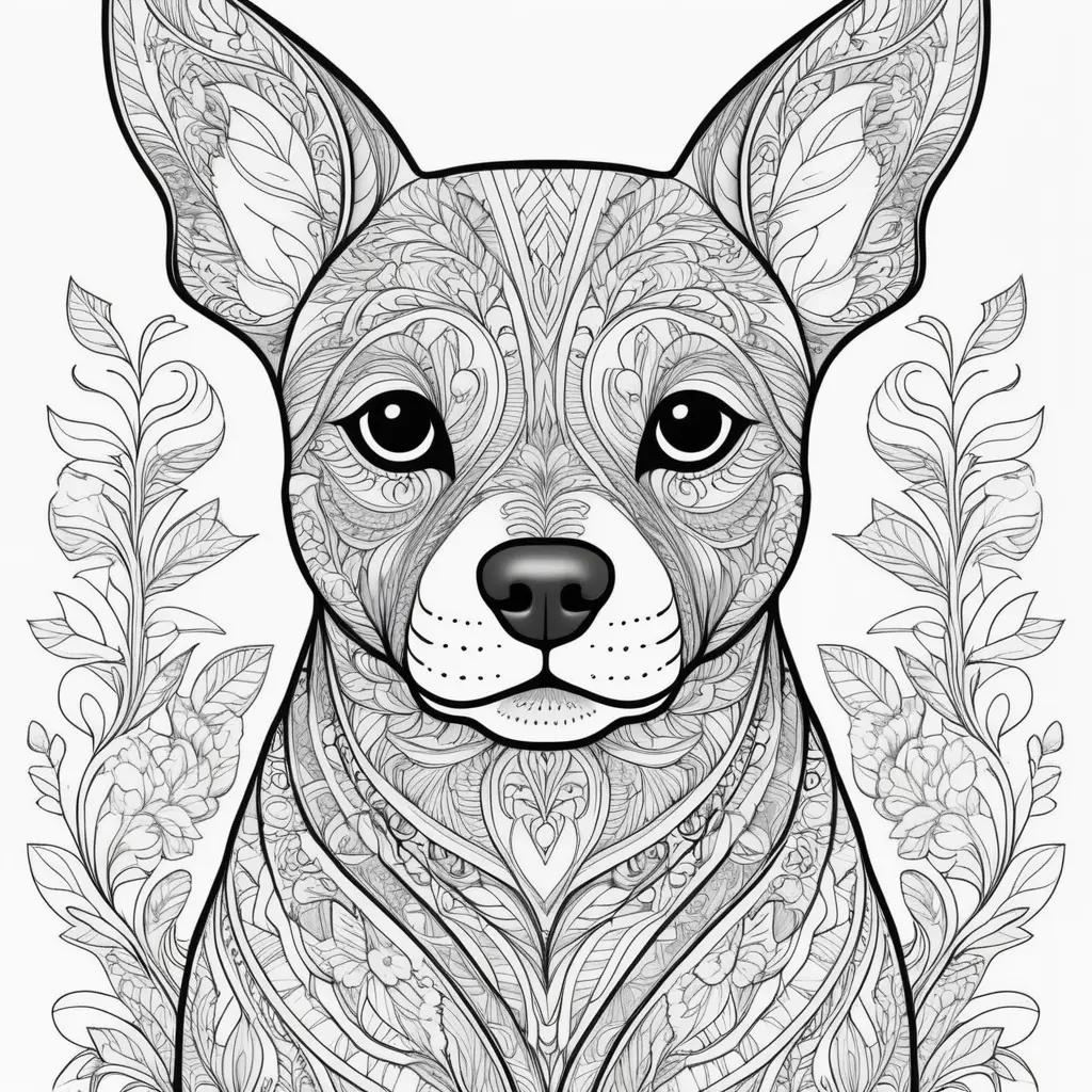 Dog man coloring pages with black and white coloring