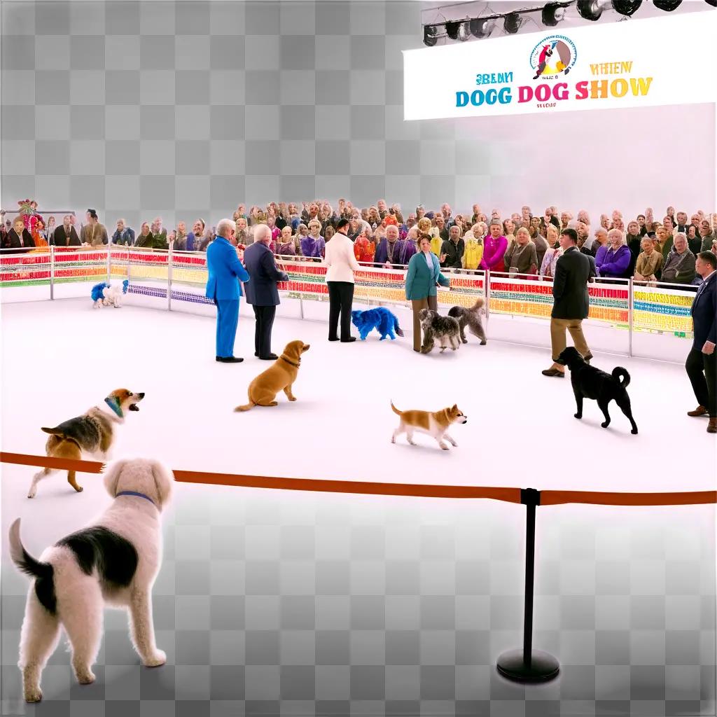 Dog show features multiple dogs on ice