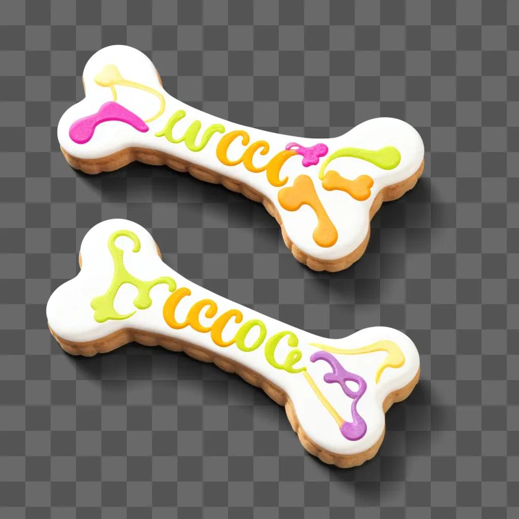 Dog treat cookies on a table