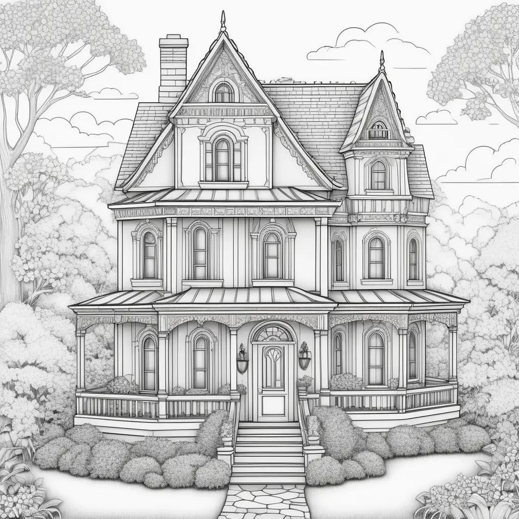 Dollhouse Coloring Page with Gabby