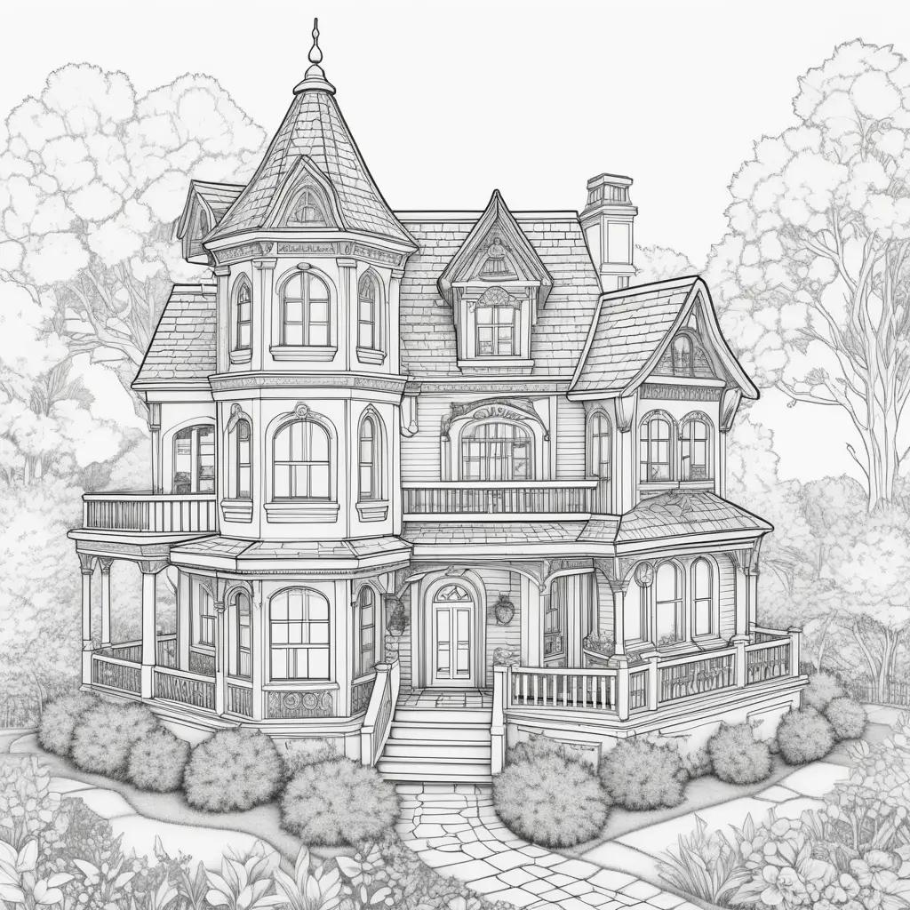 Dollhouse Coloring Page with Gabby