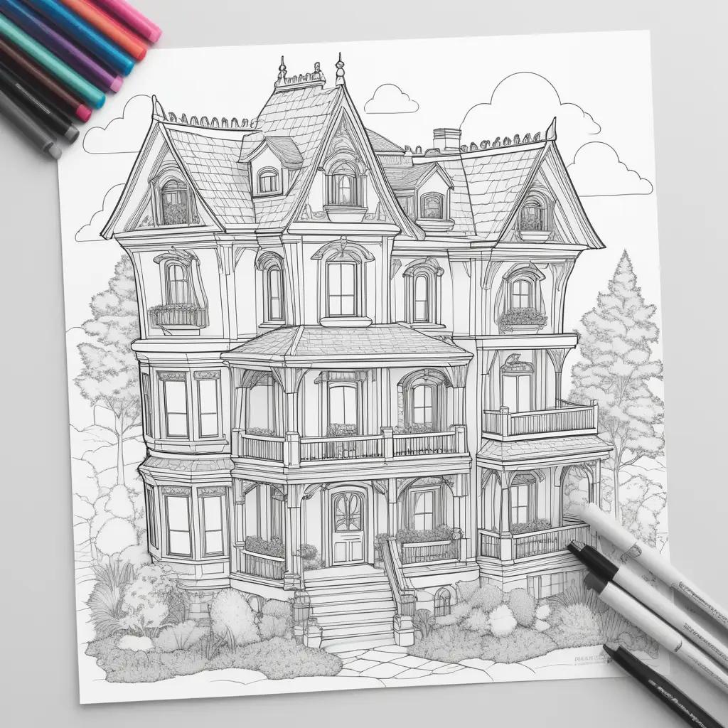 Dollhouse Coloring Pages for Kids: Gabys House