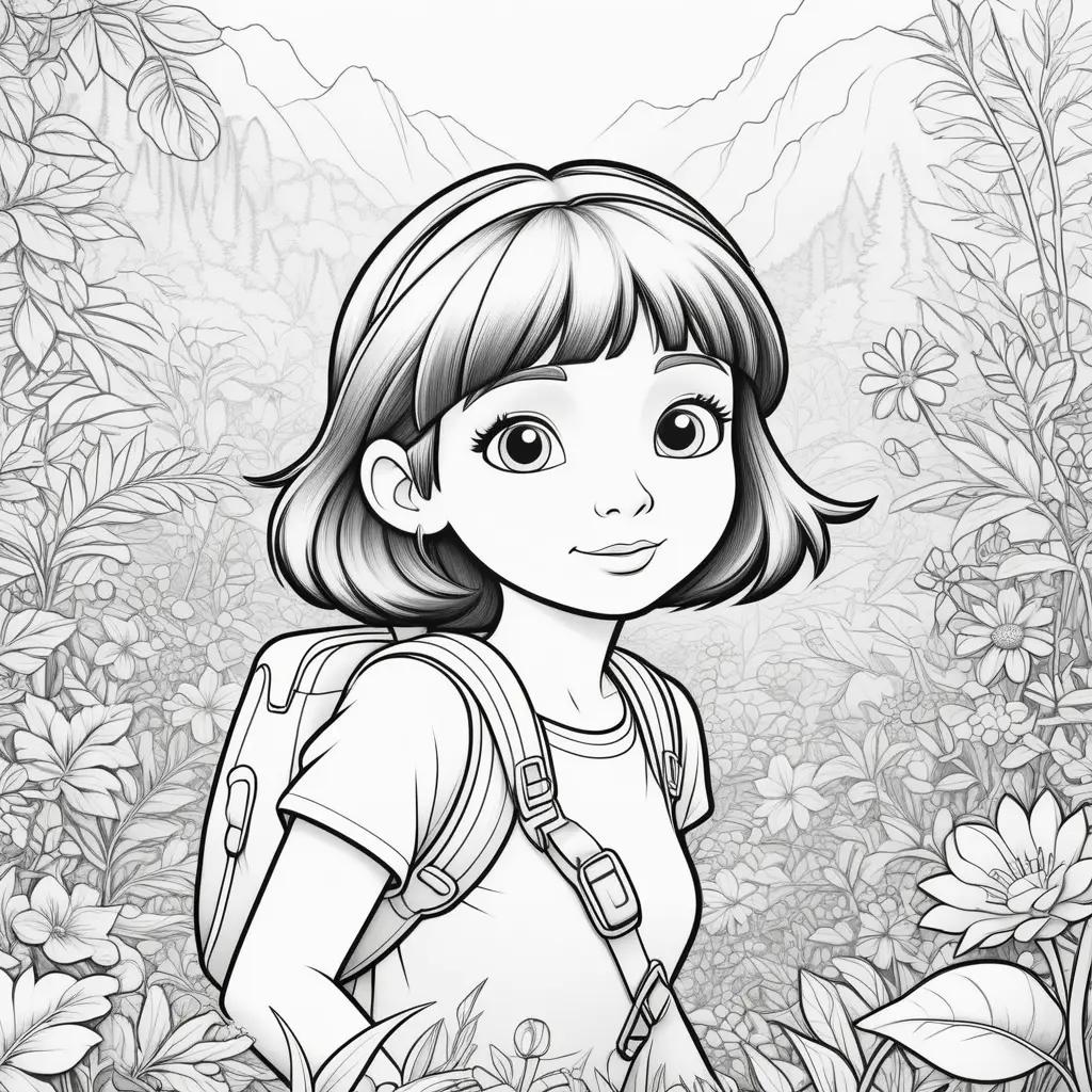 Dora Coloring Pages - Cartoon Coloring Book