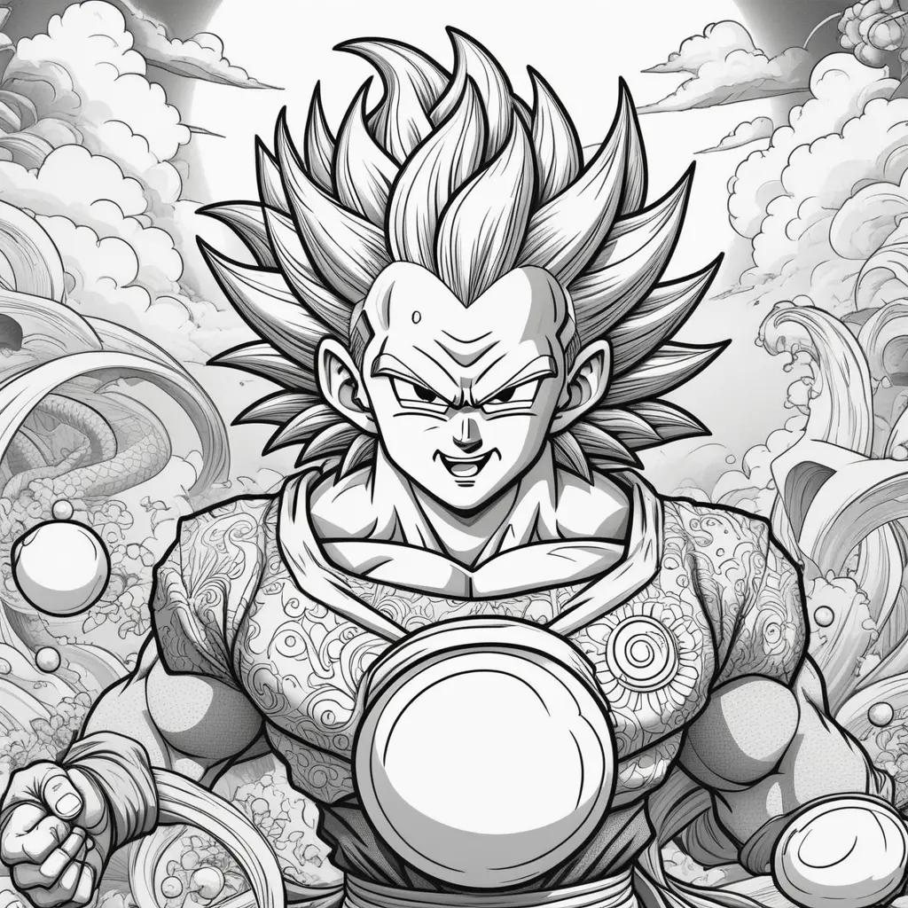 ドラゴンボールのぬりえ:オリジナルの塗り絵