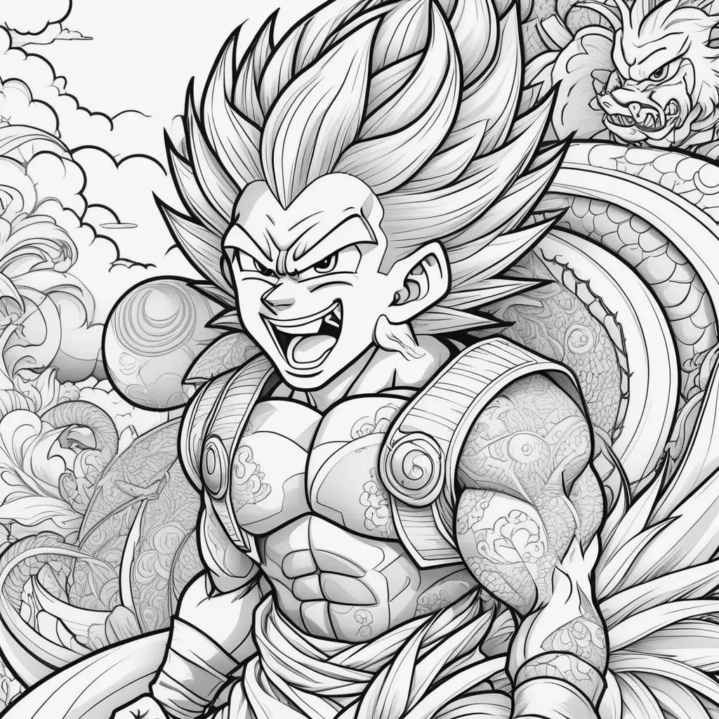 ぬりえ付きドラゴンボールぬりえ