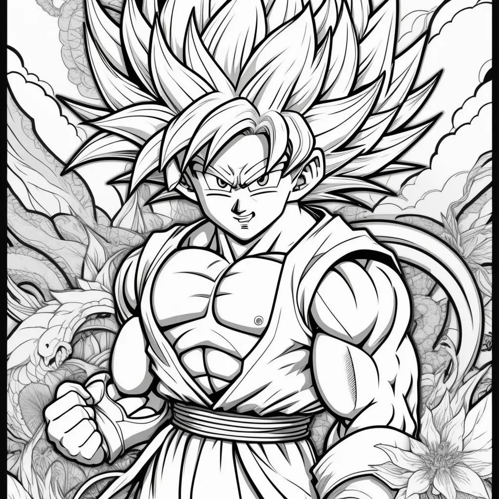 Dibujos de Dragon Ball para colorear de Goku