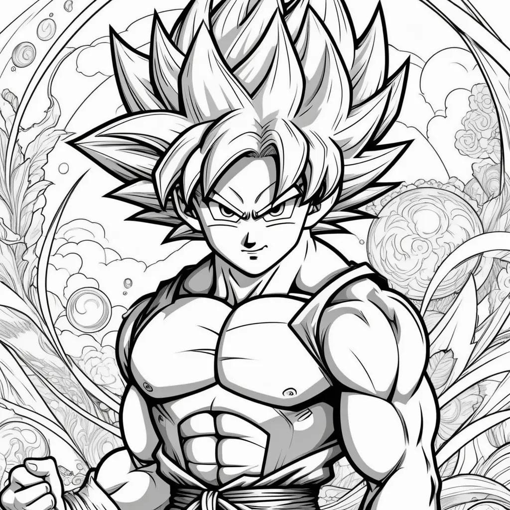 Dibujos de Dragon Ball para colorear de Goku