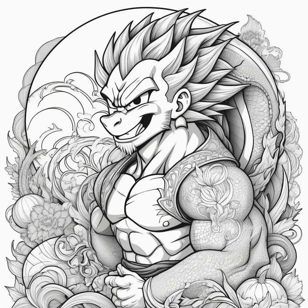 Dragon Ball Z Coloring Pages - An animated character from a popular series