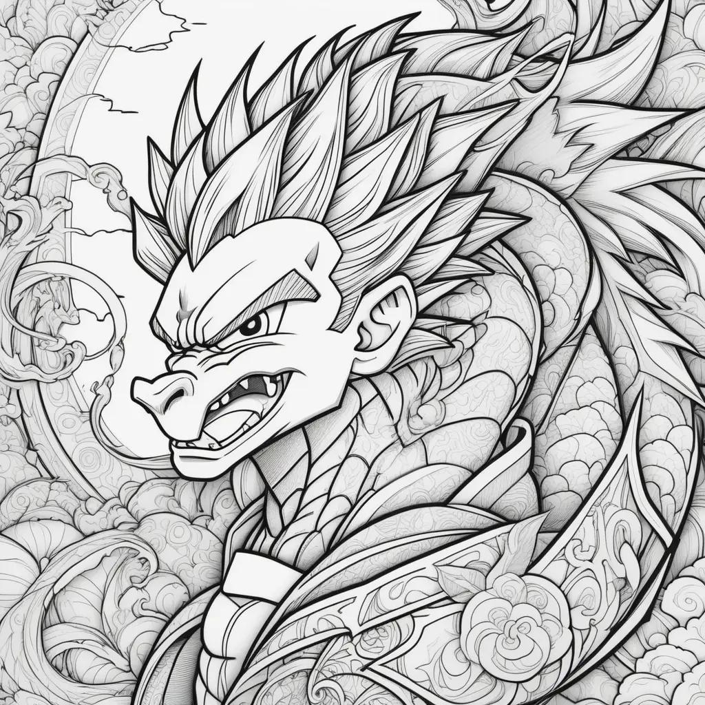 Dragon Ball Z Coloring Pages Featuring Goku and Vegeta