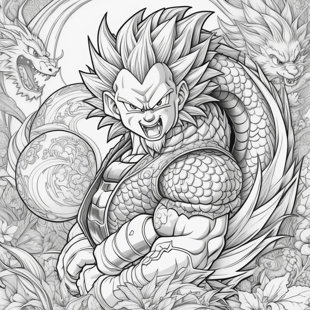 Dragon Ball Z Coloring Pages Featuring Super Saiyan