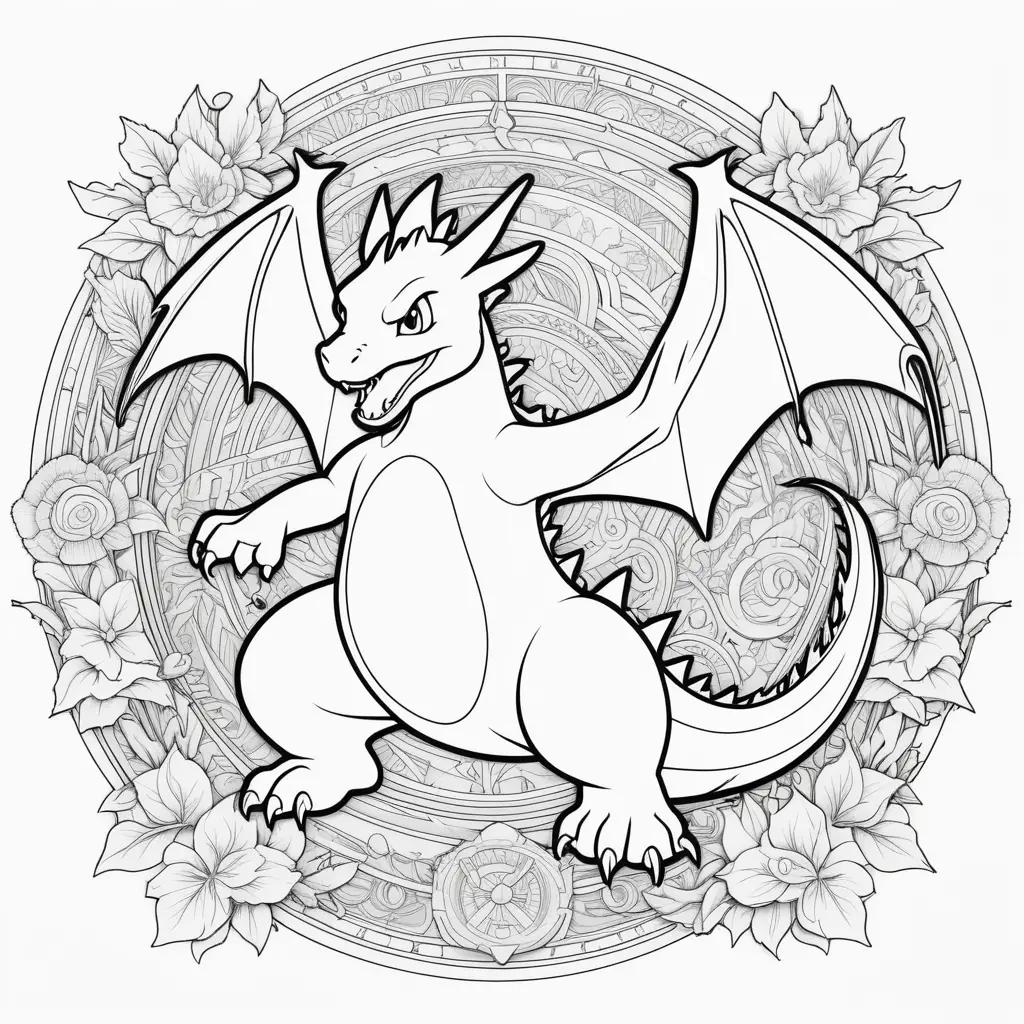Dragon Coloring Page: Charizard Coloring Page