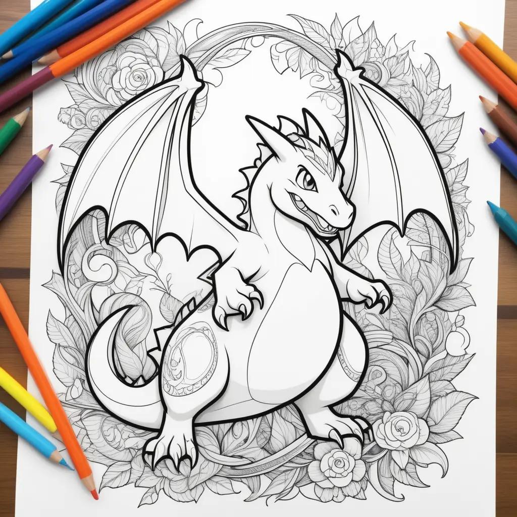 Dragon Coloring Page With Charizard Coloring Pages