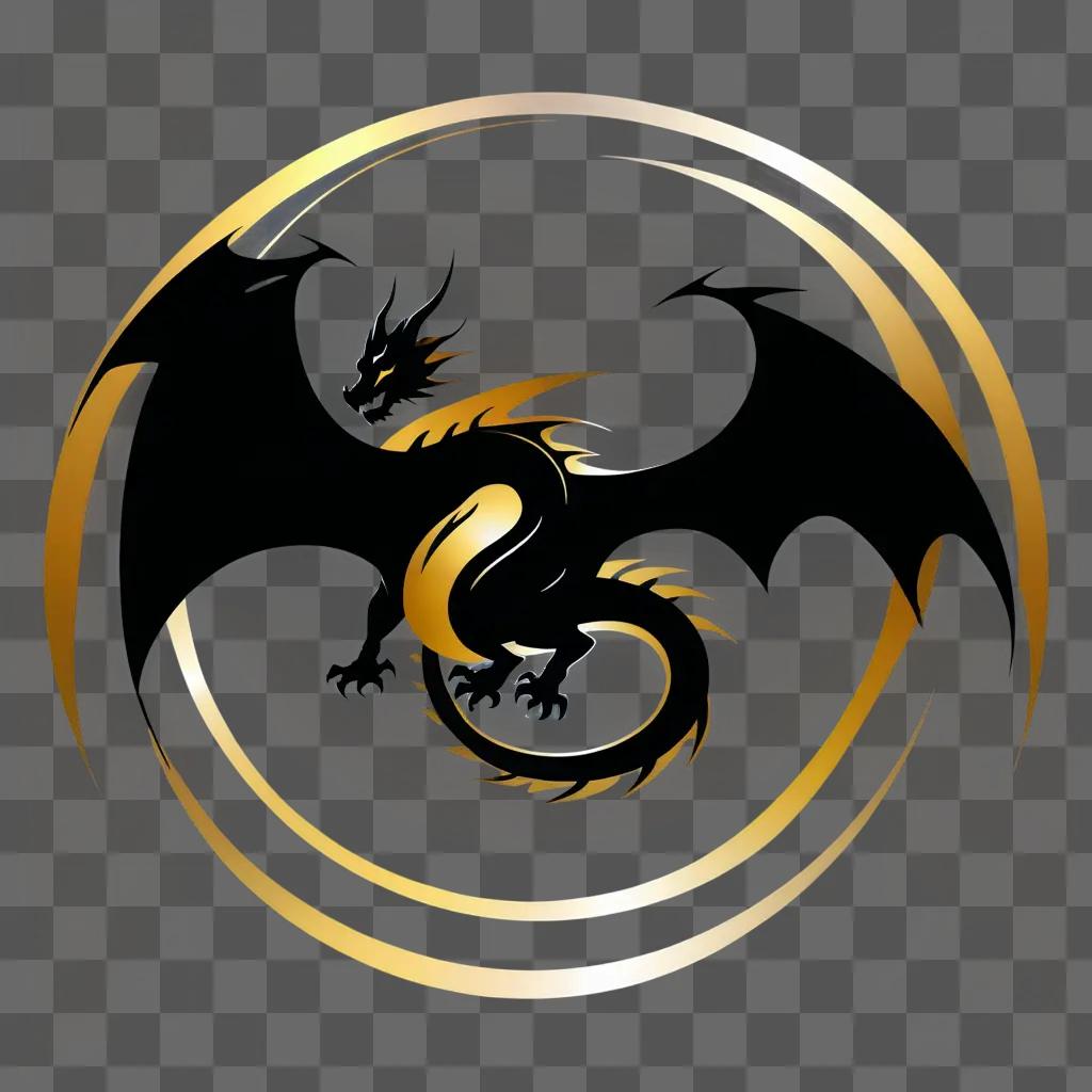 Dragon logo with a yellow and black color scheme