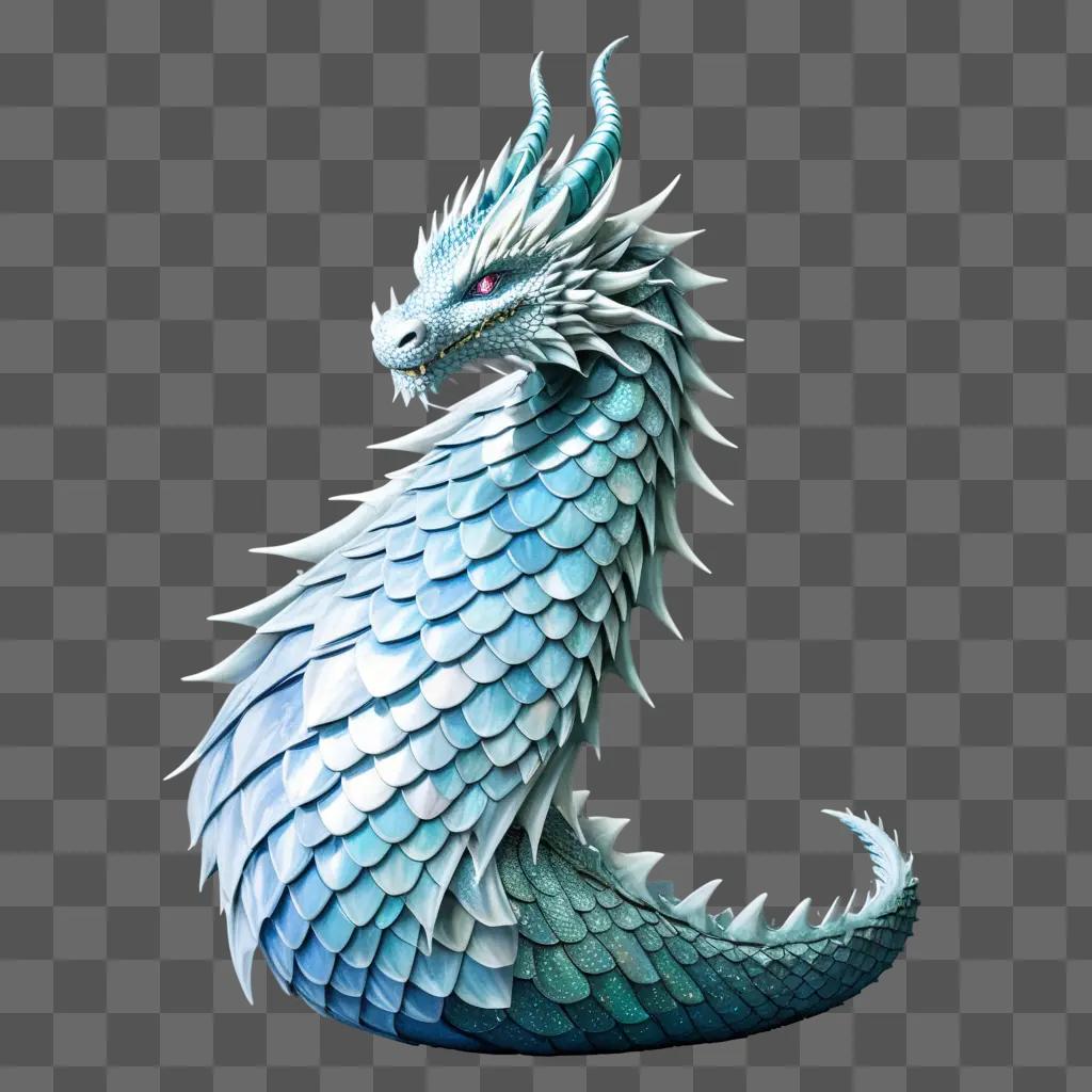 Dragon scales on a blue background