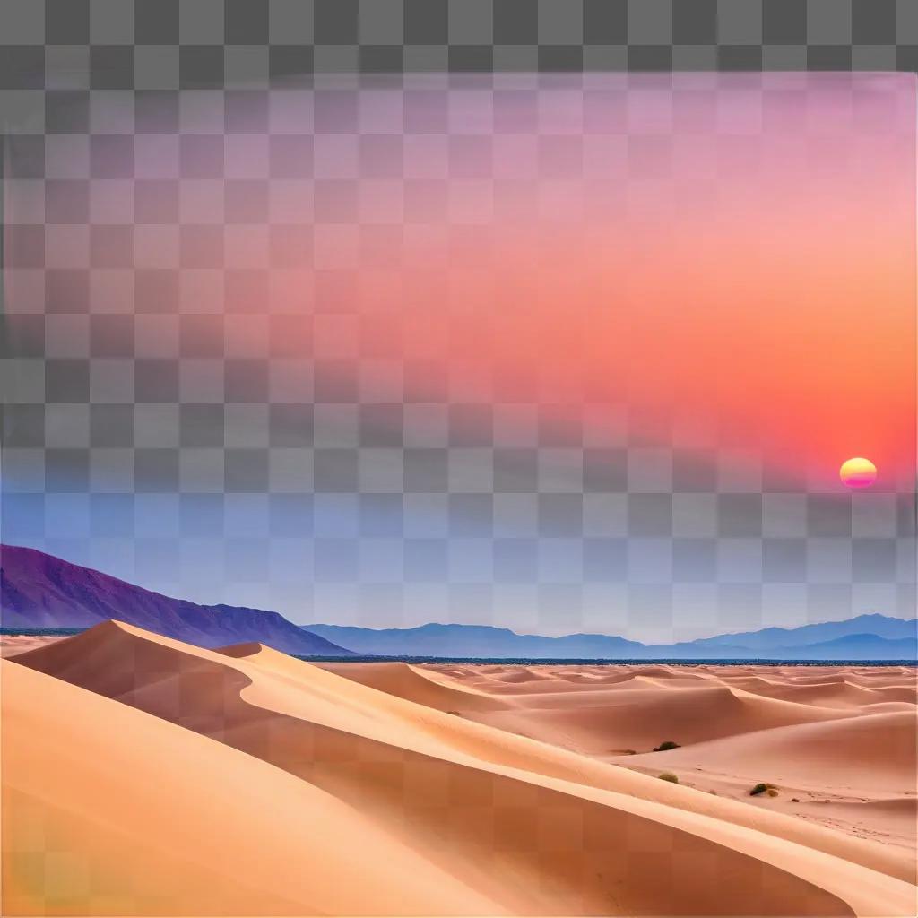 Dunes and a sunset in the desert