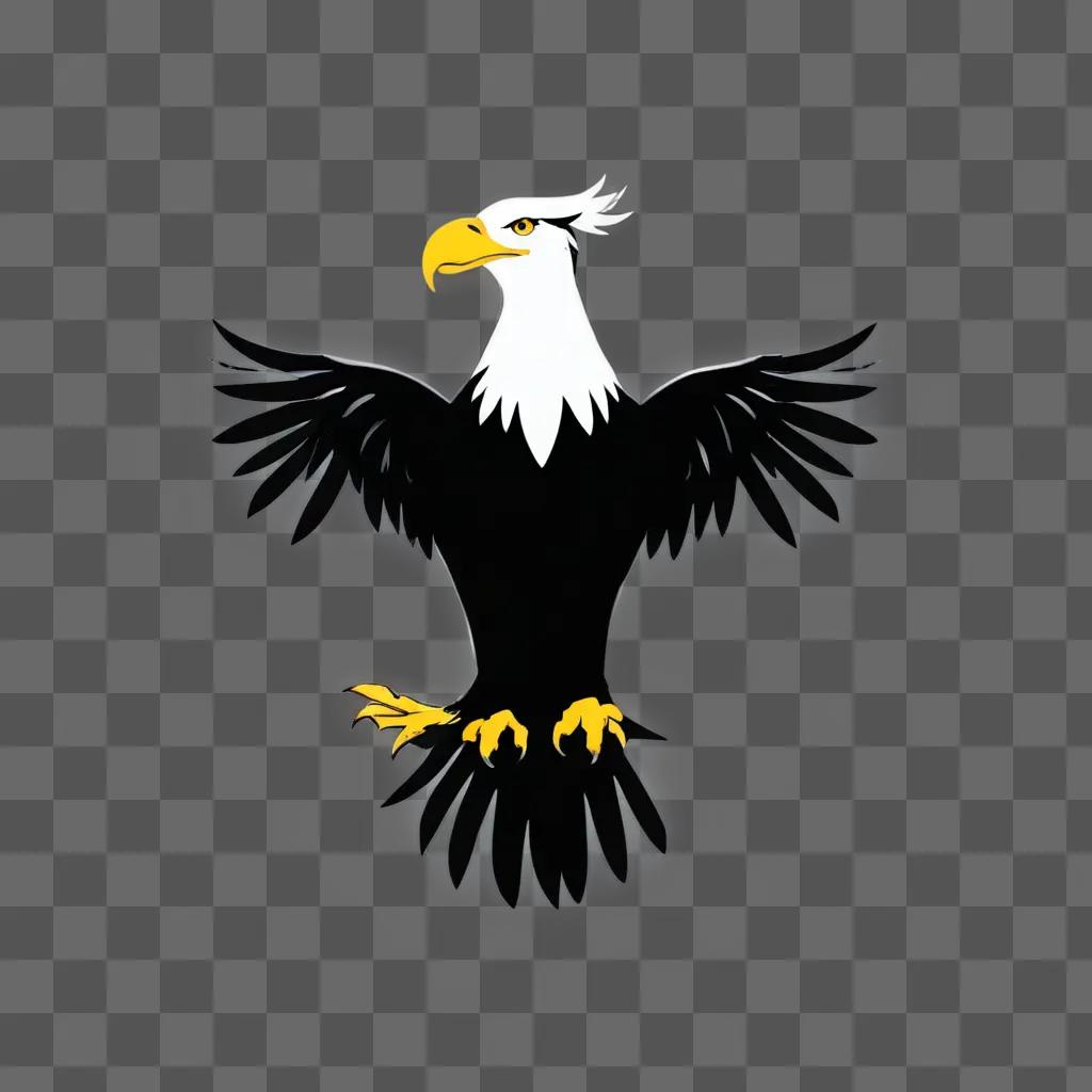 Eagle Clipart is a colorful image of a majestic eagle spread out with its wings