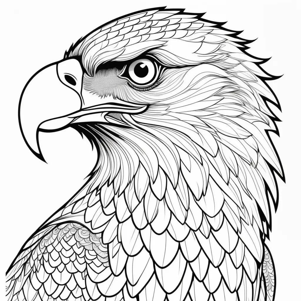 Eagle Coloring Page: A Beautiful, Detailed, and Large Coloring Book