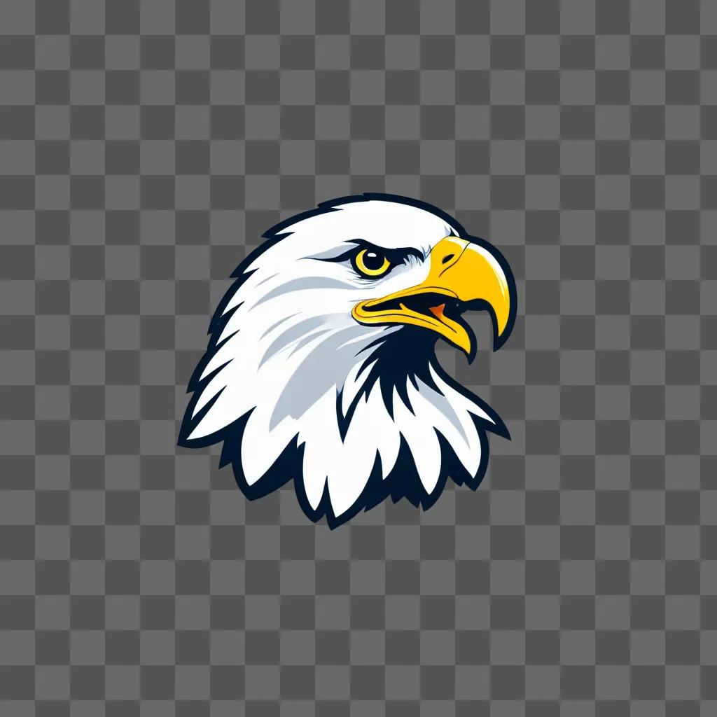 Eagle clipart on a grey background