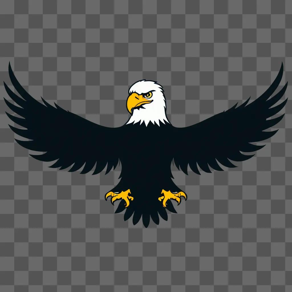 Eagle clipart with a dark background