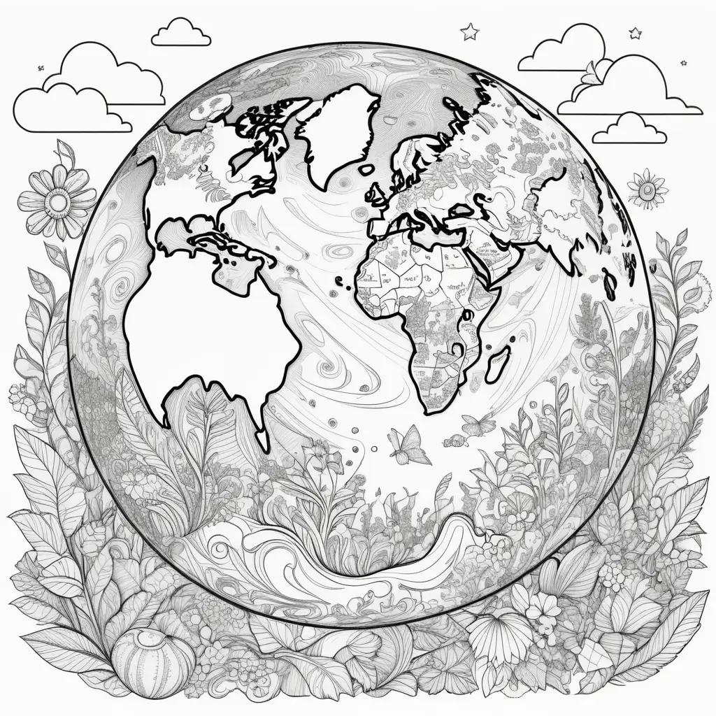 Earth coloring pages for earth day