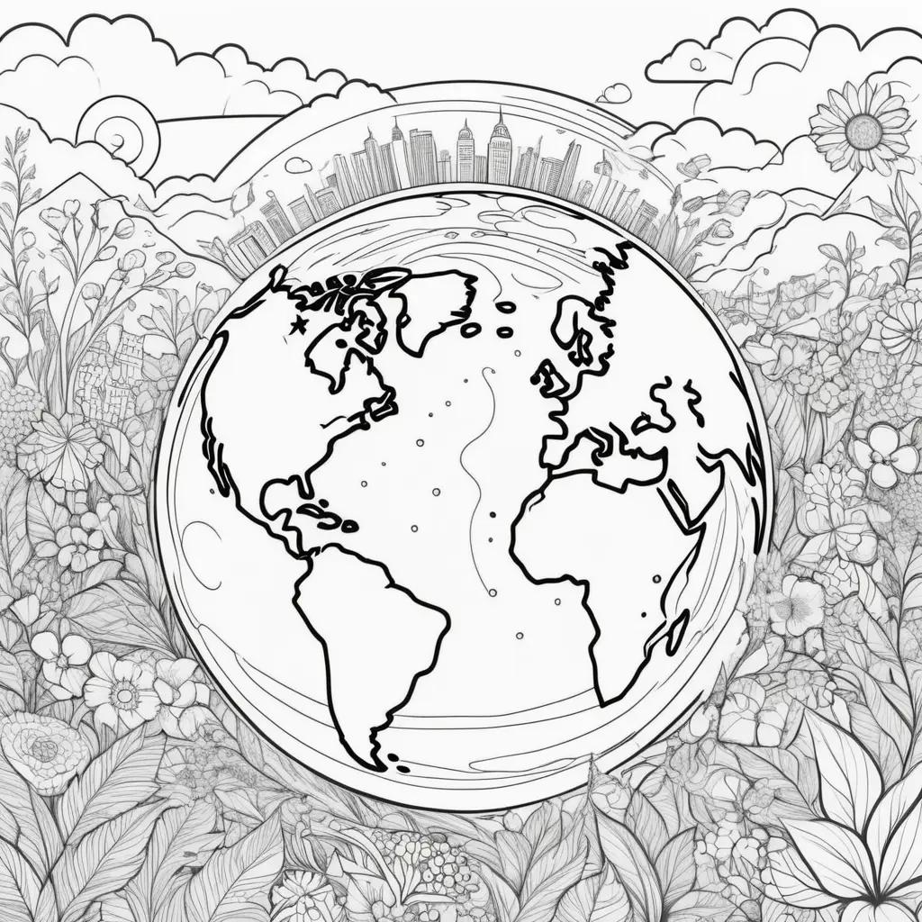 Earth coloring pages for earth day