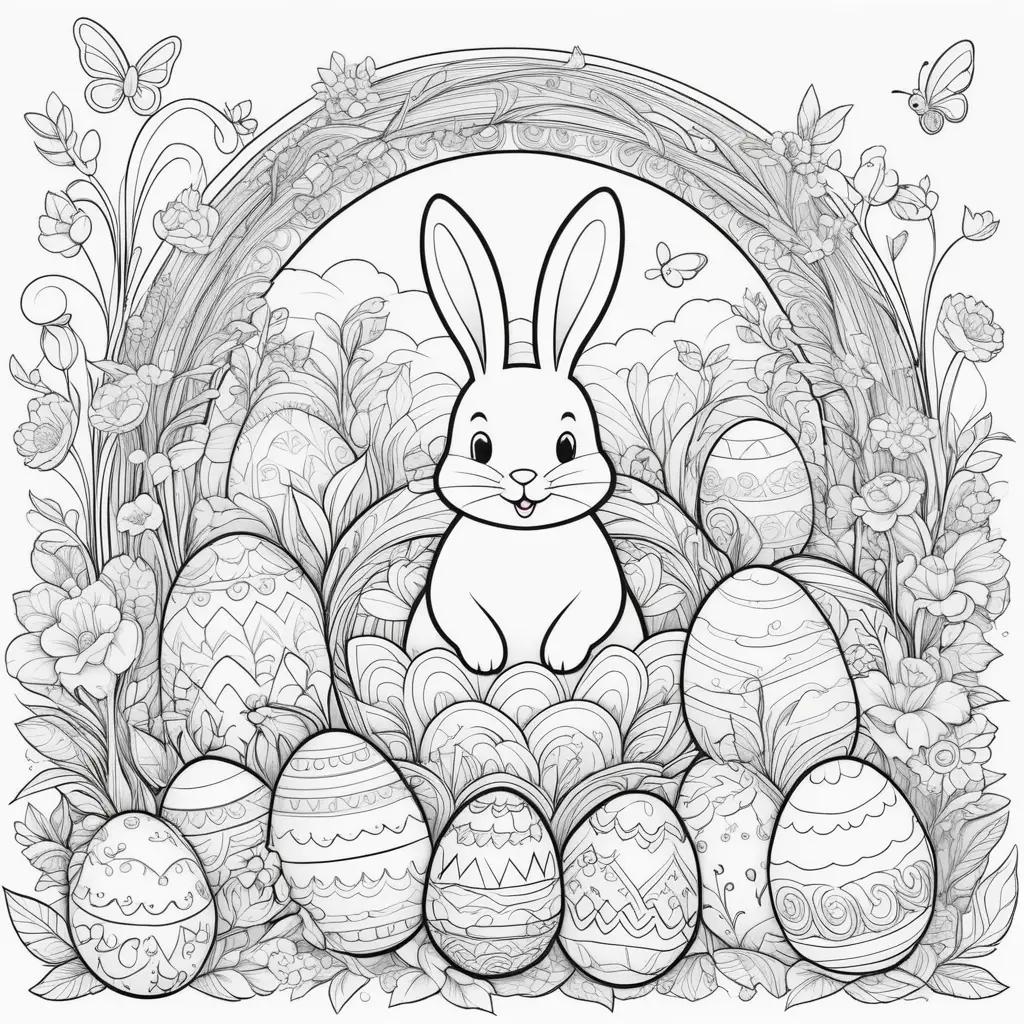 Easter Bunny Coloring Page: A Happy Easter Coloring Page