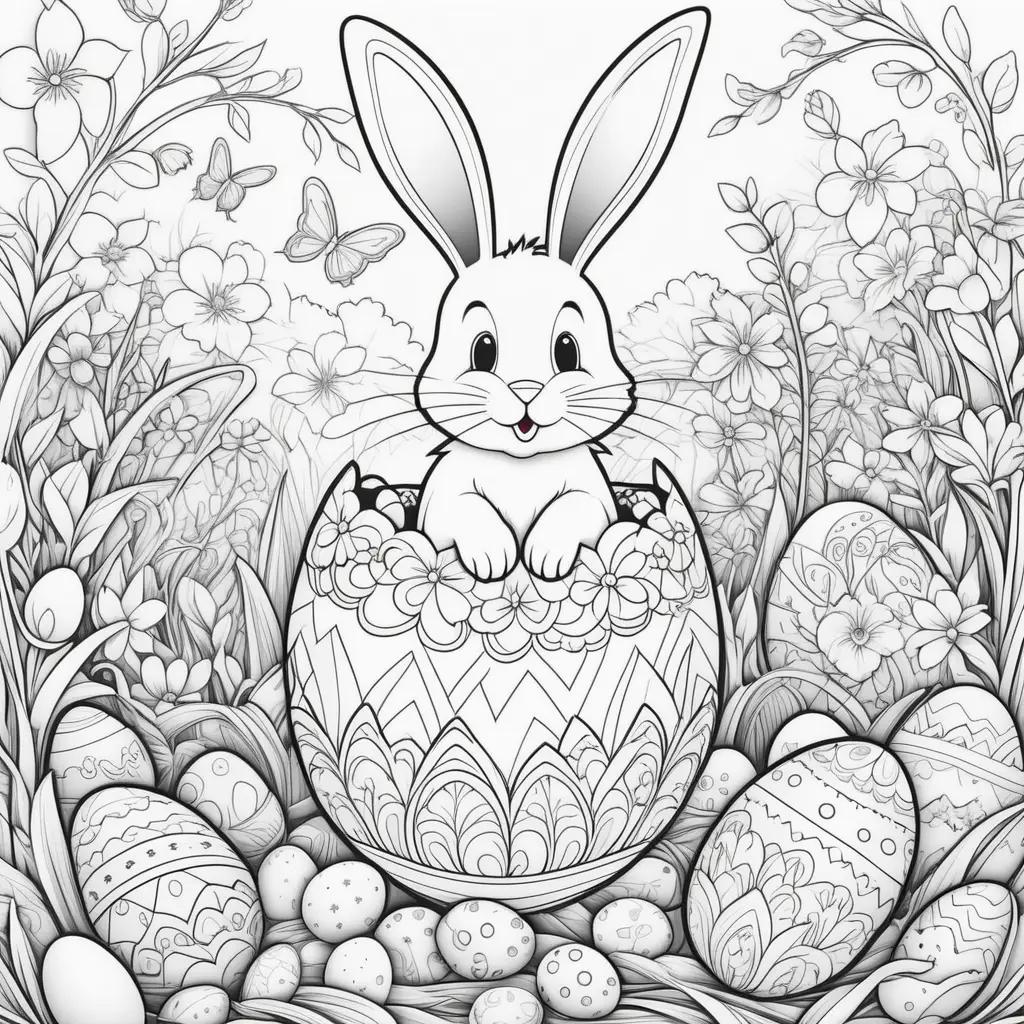 Easter Bunny Coloring Pages: Free Coloring Book for Kids