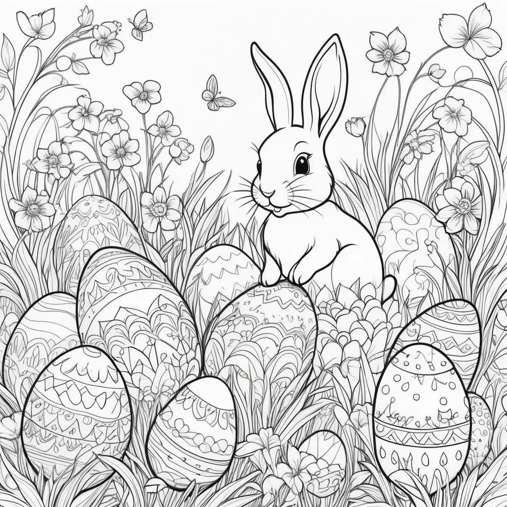 Easter Bunny Coloring Pages with Free Printables