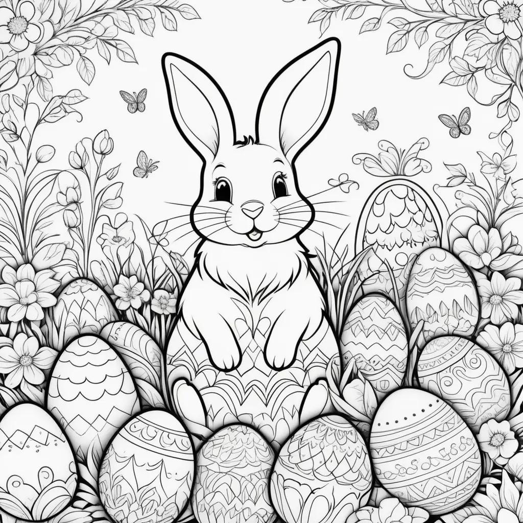 Easter Bunny Coloring Pages with Free Printables