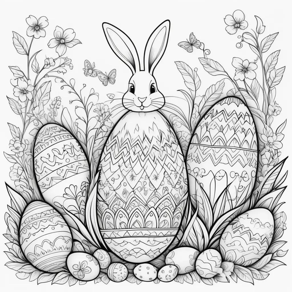 Easter Coloring Pages Free: Bunny, Flowers, Eggs, Butterflies, and Flowers