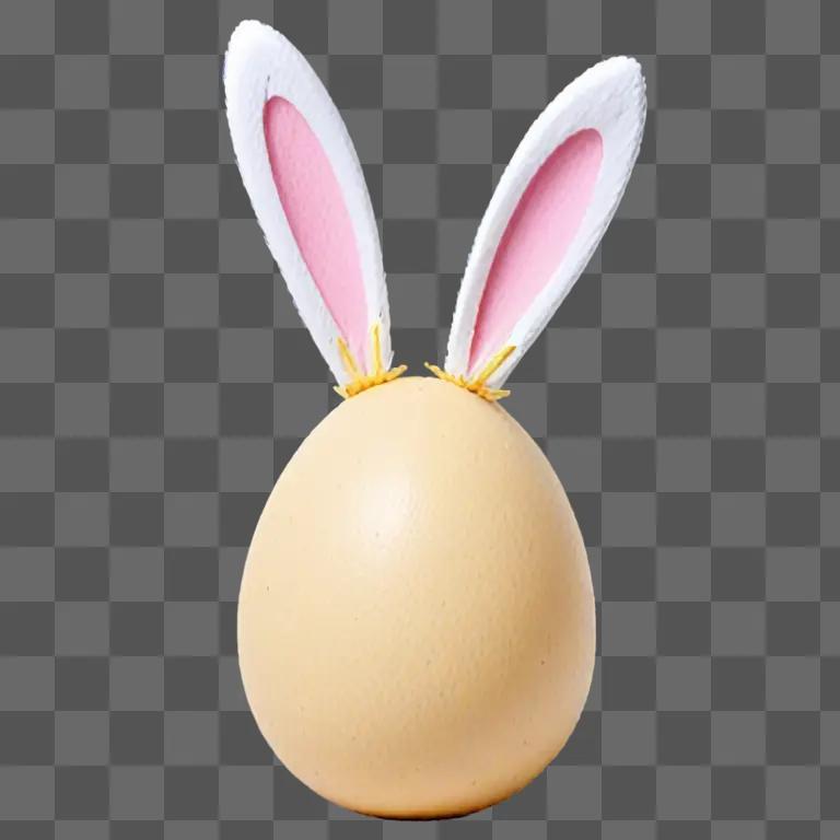 Easter Egg with Bunny Ears Clipart