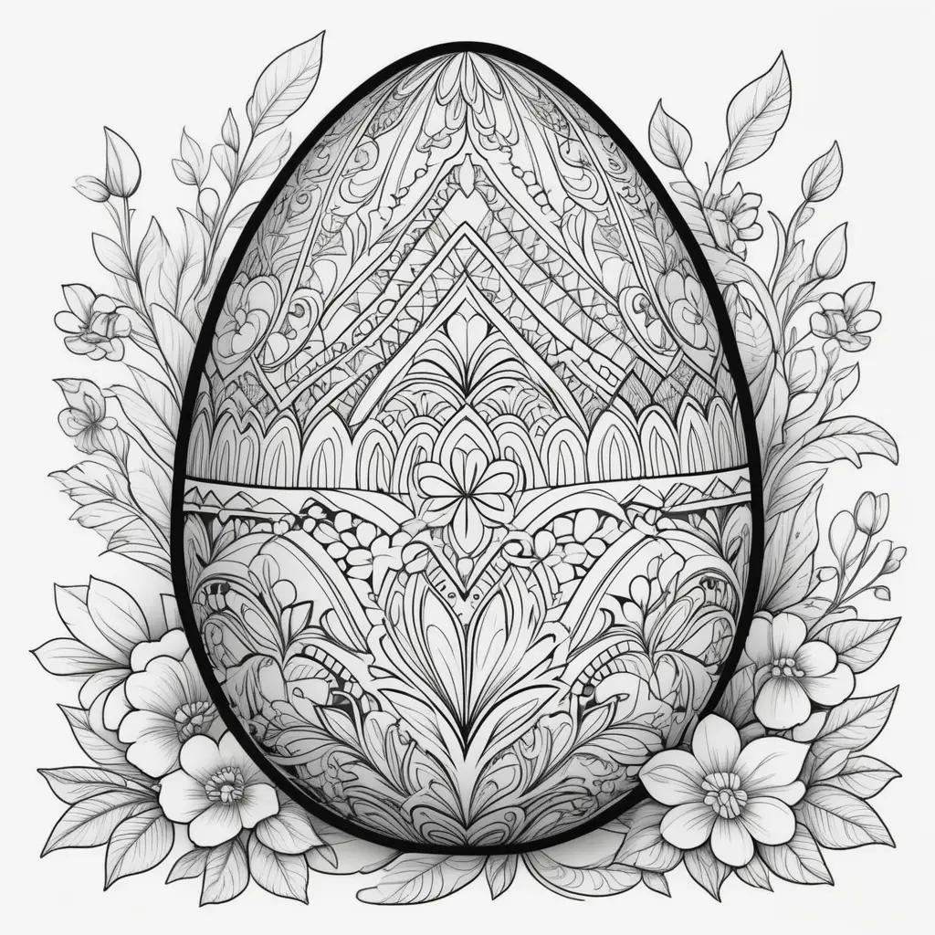 Easter egg coloring pages with intricate designs