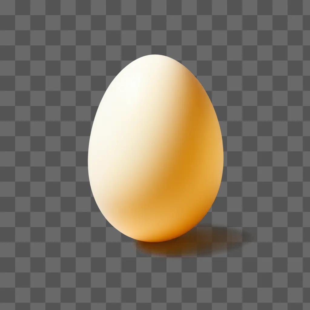 Egg drawing realistic, shadow and light on it