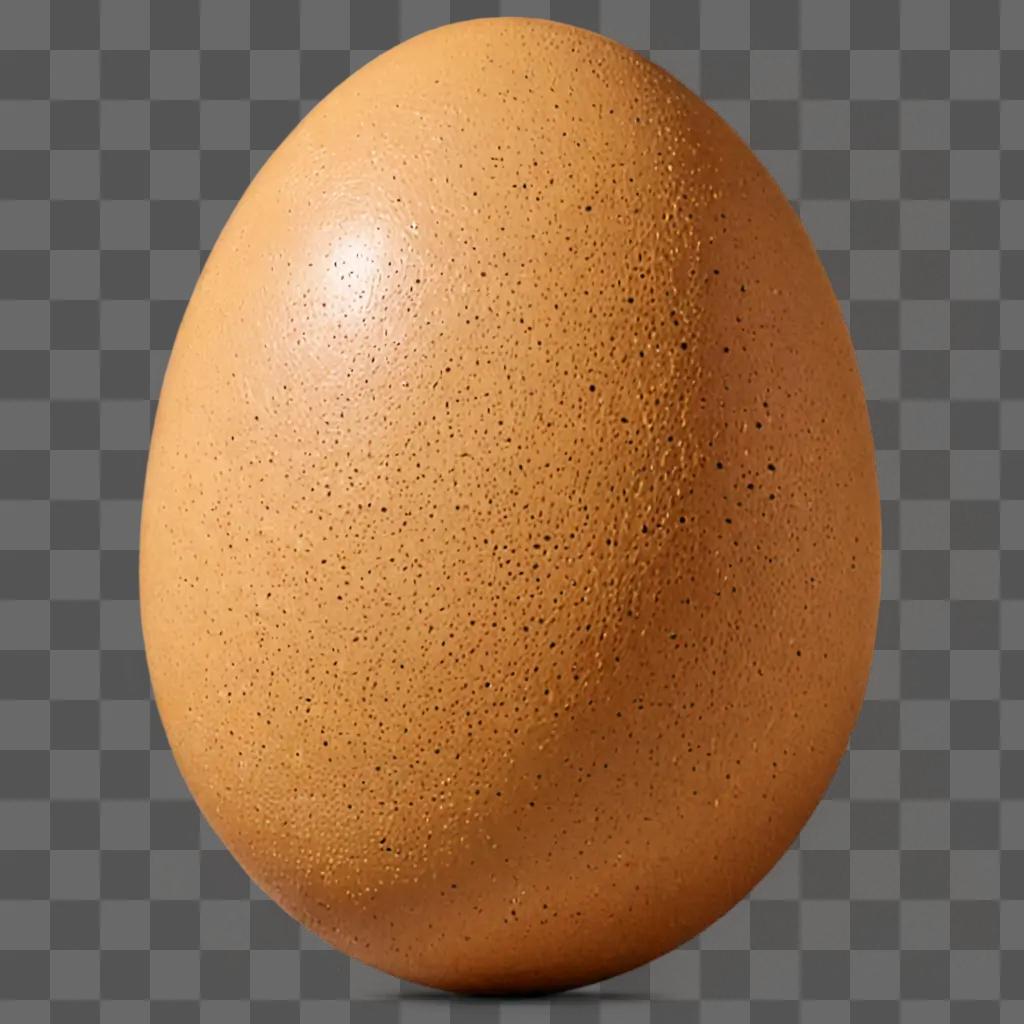 Egg drawing realistic in a brown color