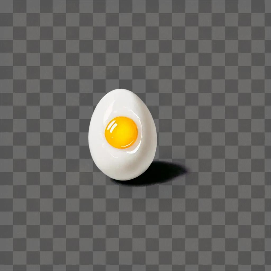 Egg drawing realistic with yellow yolk