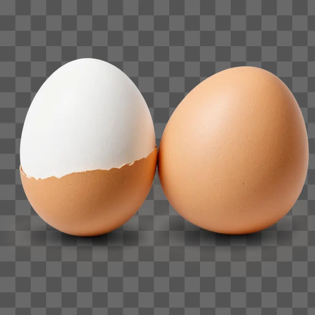 Eggshells and egg yolk in an egg clipart