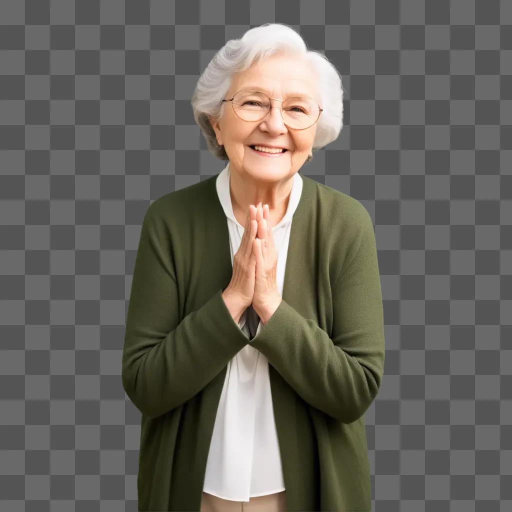 Elderly woman posing for a photo