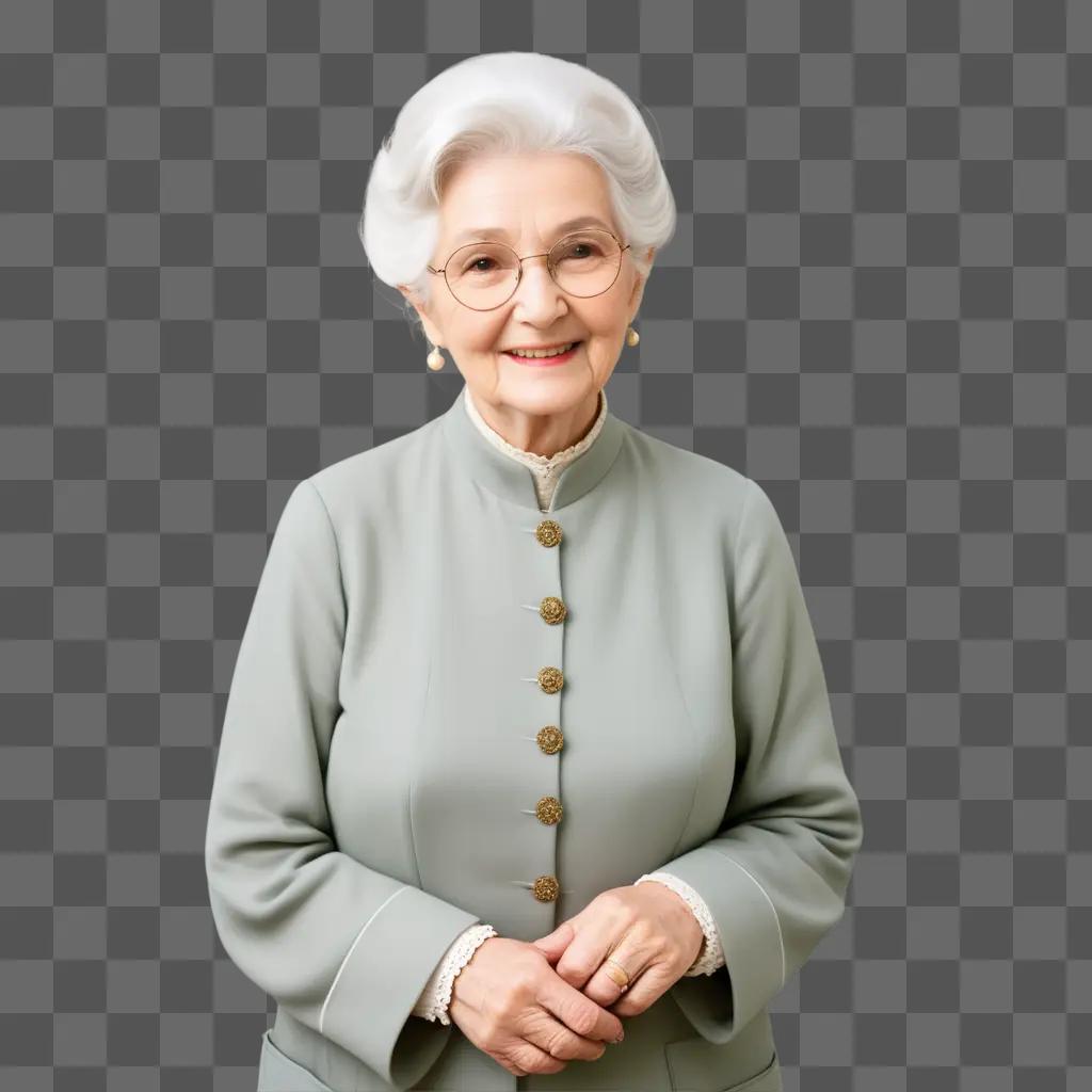 Elderly woman posing for a picture