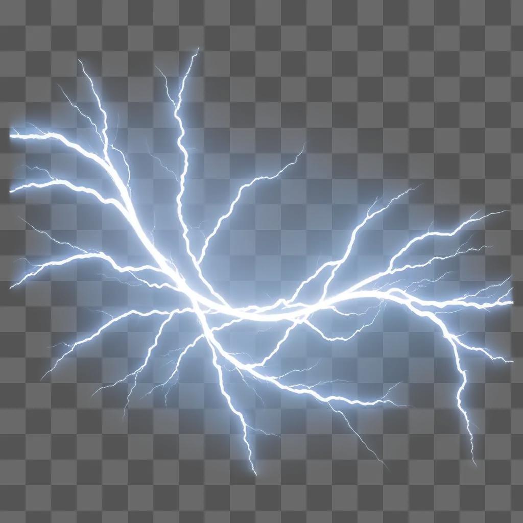 Electricity creates a lightning bolt in the sky