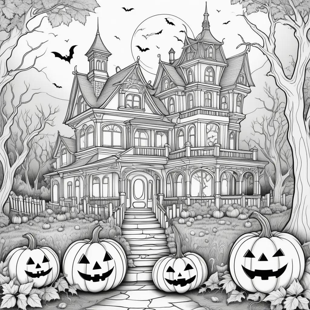Elegant easy Halloween coloring pages for kids