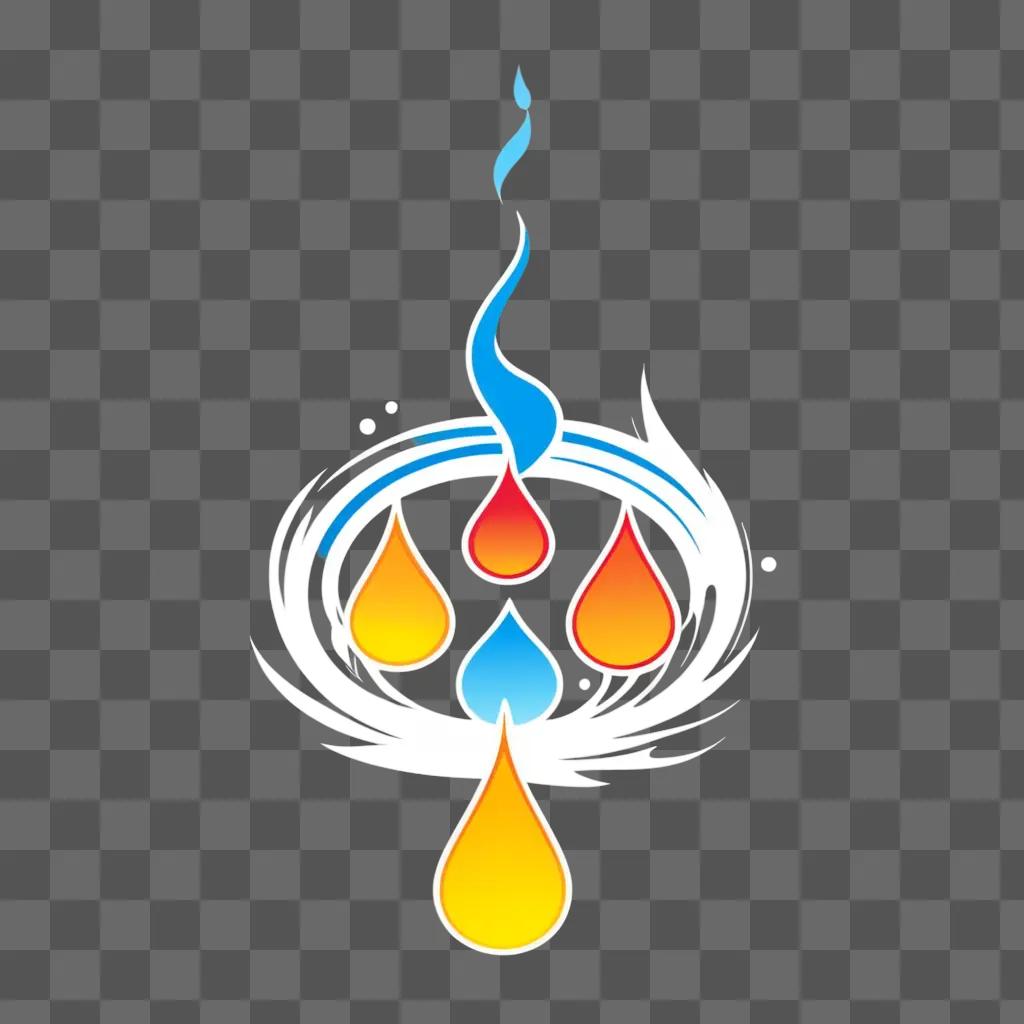 Elemental logo features a blue flame and four drops of water