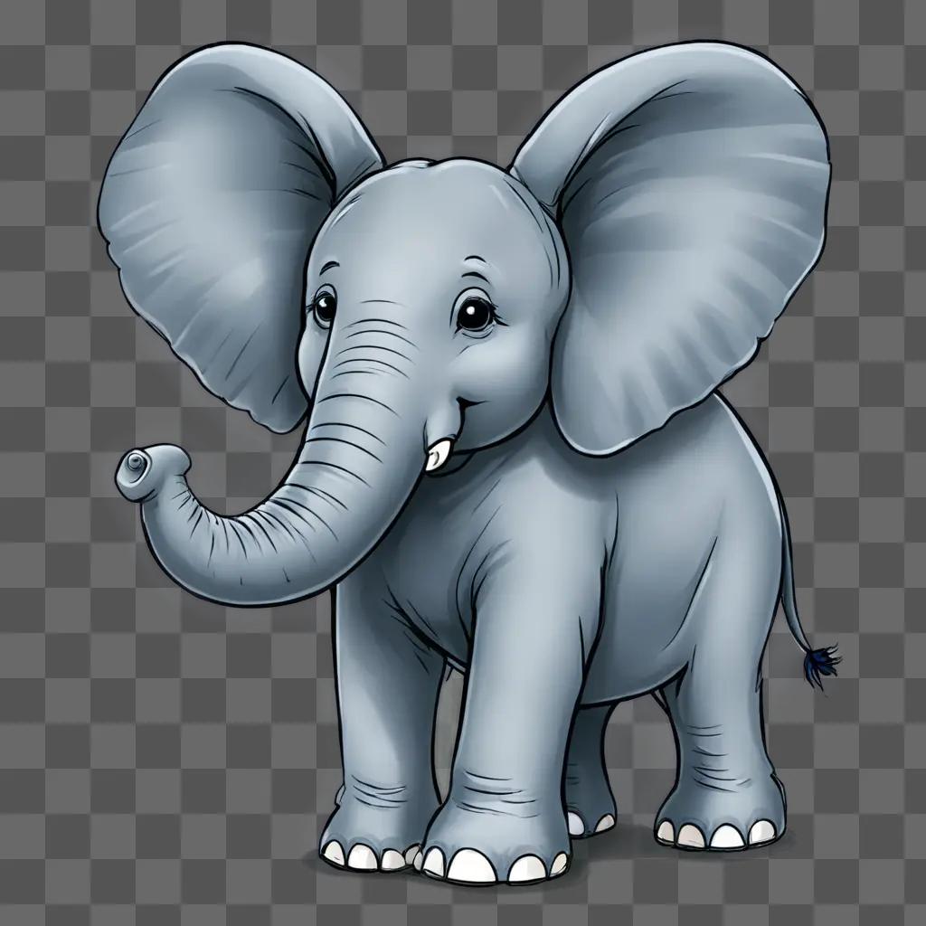 Elephant drawing for kids