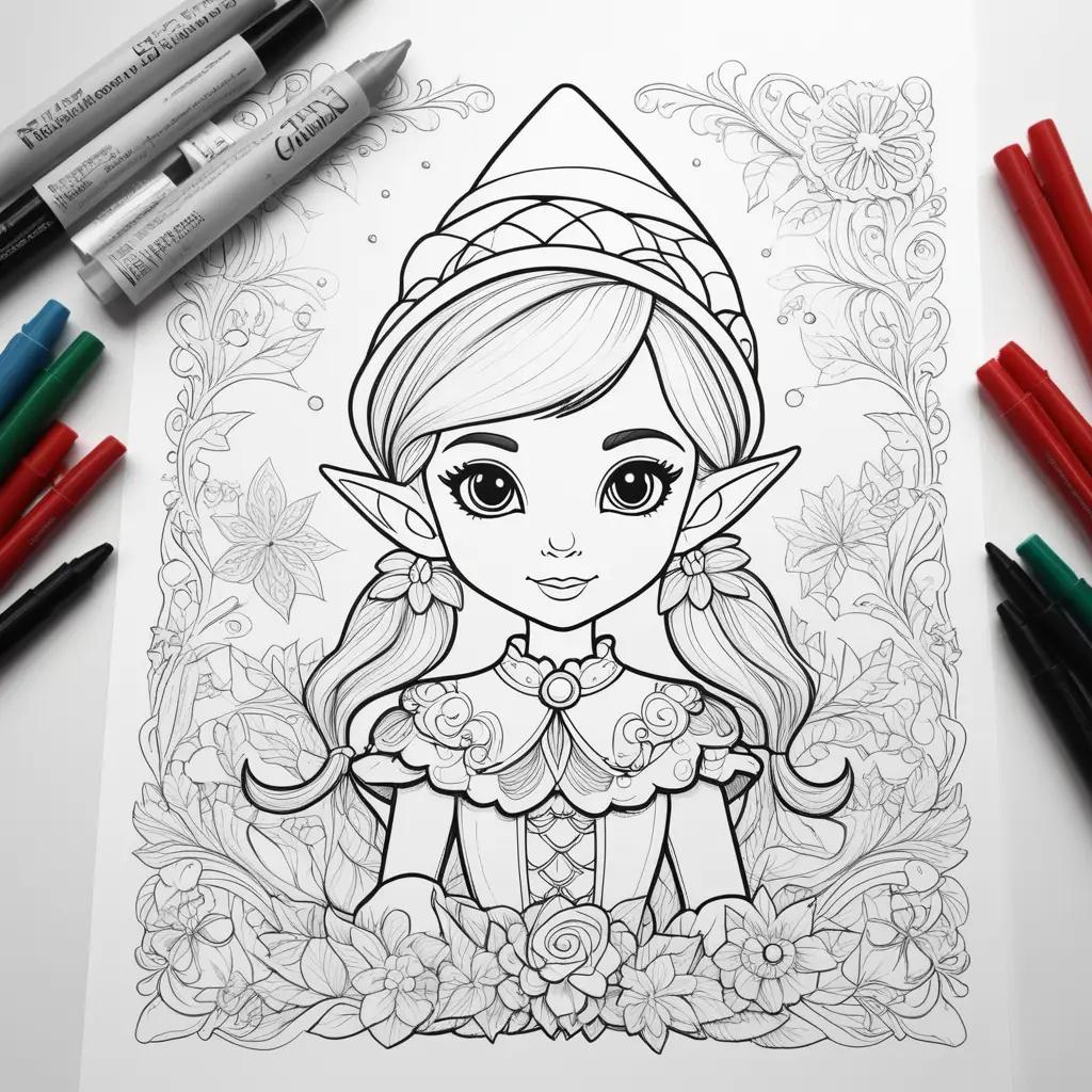 Elf on the shelf coloring pages for kids