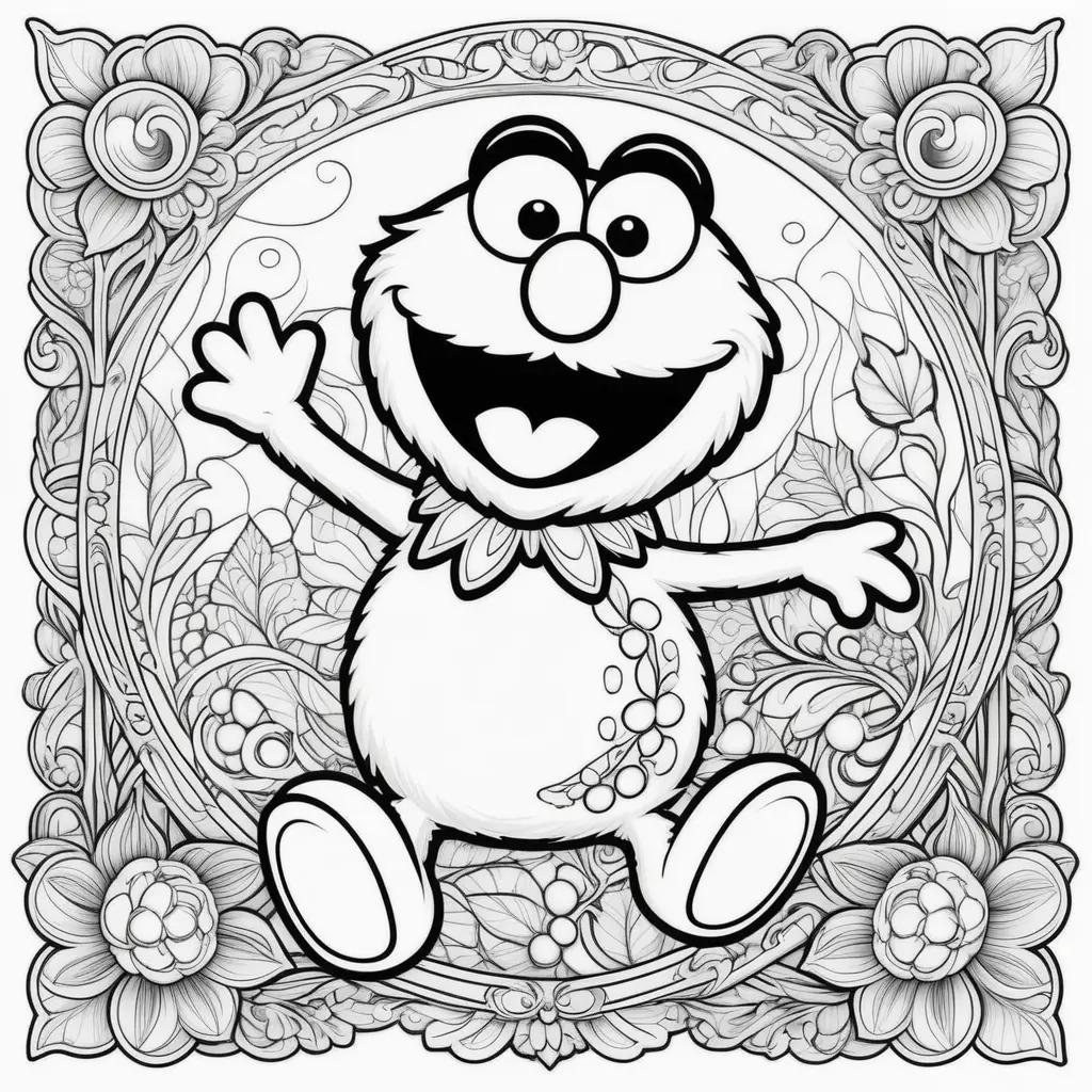 Elmo Coloring Pages: A fun and playful coloring book for kids