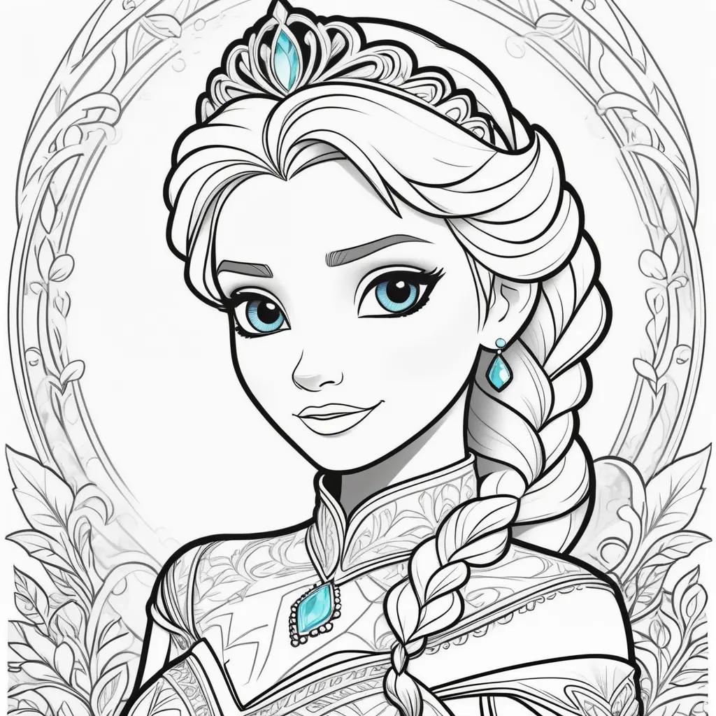 Elsa Coloring Pages: Frozen Princess Coloring Book